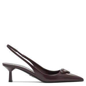 Prada Brushed Leather Slingback Pumps IT 40 Women